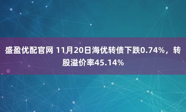 盛盈优配官网 11月20日海优转债下跌0.74%，转股溢价率45.14%
