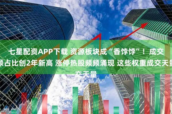 七星配资APP下载 资源板块成“香饽饽”！成交额占比创2年新高 涨停热股频频涌现 这些权重成交天量